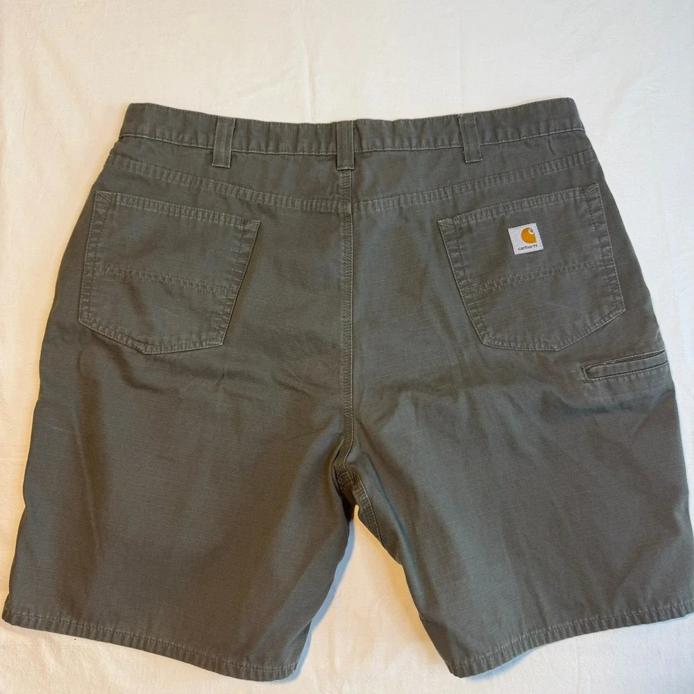 Vintage Carhartt Men Ripstop Shorts‎ Green Gorpcore Workwear Utility 42 Outdoor